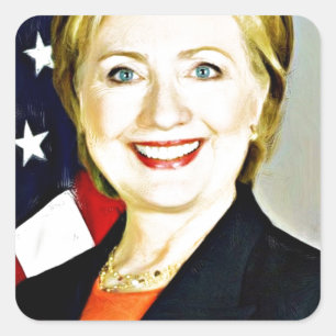 Hillary Clinton-Präsidentin der USA_ Quadratischer Aufkleber