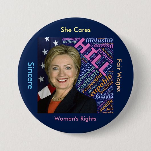 Hillary Clinton Pres, Schaltfläche "Flag" und "Küm Button (Vorderseite)