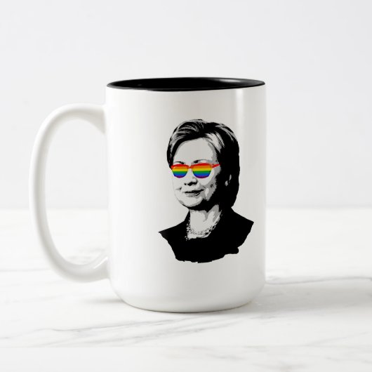 Hillary Clinton Pride Zweifarbige Tasse (Links)