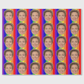 Hillary Clinton Rainbow Wrapping Paper Geschenkpapier (Flach)