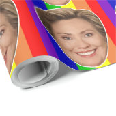 Hillary Clinton Rainbow Wrapping Paper Geschenkpapier (Rolleneckpunkt)
