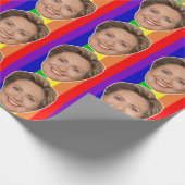 Hillary Clinton Rainbow Wrapping Paper Geschenkpapier (Ecke)