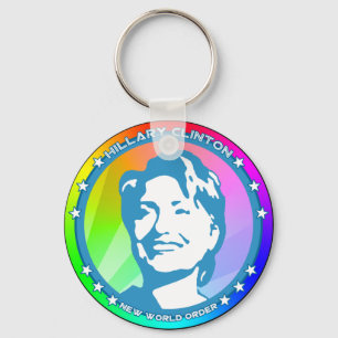 Hillary Clinton. Regenbogen Schlüsselanhänger