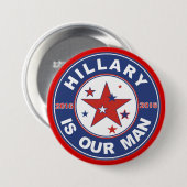 Hillary Clinton Schaltfläche 2016 Button (Vorne & Hinten)