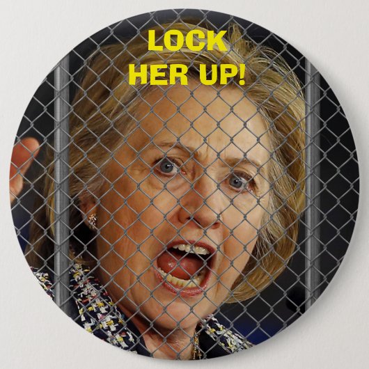 Hillary Clinton - schließen Sie sie oben zu Button (Vorderseite)