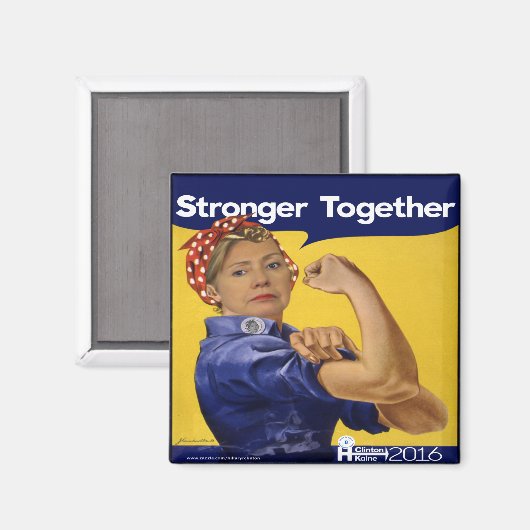 Hillary Clinton Stronger gemeinsam Magnet (Vorderseite/Rückseite)