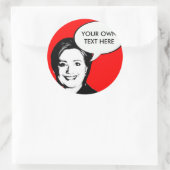 Hillary Clinton Talk Bubble Runder Aufkleber (Tasche)
