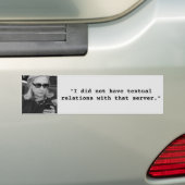 Hillary Clinton: Textserver-Beziehungen Autoaufkleber (Auf Auto)