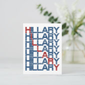 hillary clinton textstapel postkarte (Stehend Vorderseite)