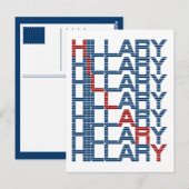 hillary clinton textstapel postkarte (Vorne/Hinten)