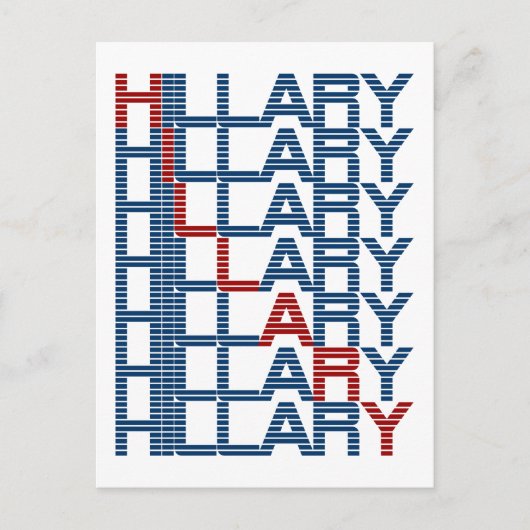 hillary clinton textstapel postkarte (Vorderseite)