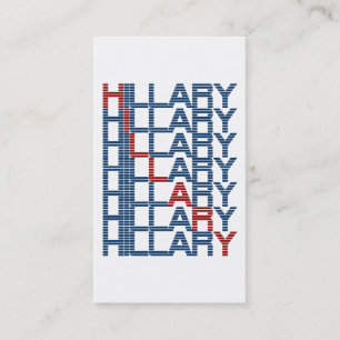 hillary clinton textstapel visitenkarte