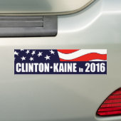 Hillary Clinton Tim Kaine 2016 Amerikanische Flagg Autoaufkleber (Auf Auto)