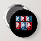 Hillary Clinton Tim Kaine 2016 - Block-Kunst - Button (Vorne & Hinten)