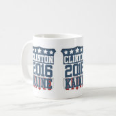 Hillary Clinton Tim Kaine 2016 Kaffeetasse (Vorderseite Links)