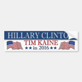 Hillary Clinton Tim Kaine 2016 Patriotic Autoaufkleber