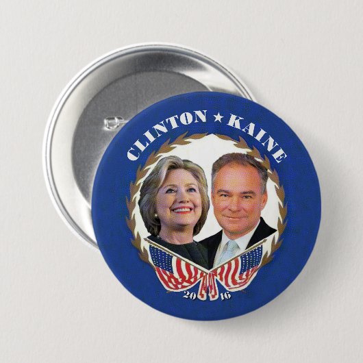 (Hillary) CLINTON * (Tim) KAINE Button (Vorne & Hinten)