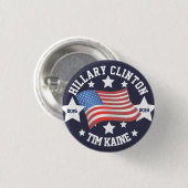 Hillary Clinton/Tim Kaine Button (Vorne & Hinten)