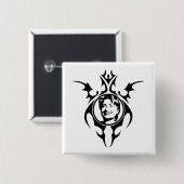 Hillary Clinton tribaler Entwurf Button (Vorne & Hinten)