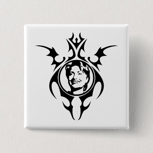 Hillary Clinton tribaler Entwurf Button (Vorderseite)