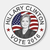 Hillary Clinton US Flag Magnet (Vorne)