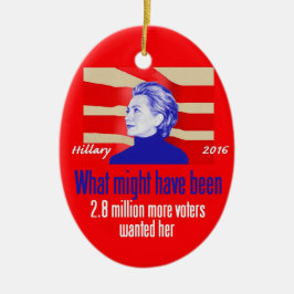 Hillary Clinton-Verzierung Keramik Ornament