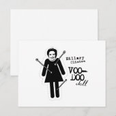 Hillary Clinton Voodoo Doll Postkarte (Vorne/Hinten)