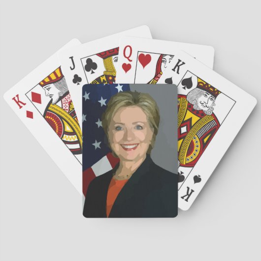 Hillary Clinton-Wahl 2016 spielender Standard Spielkarten (Rückseite)
