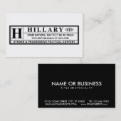 Hillary-Clinton-Warnhinweislabel Visitenkarte (Vorne/Hinten)