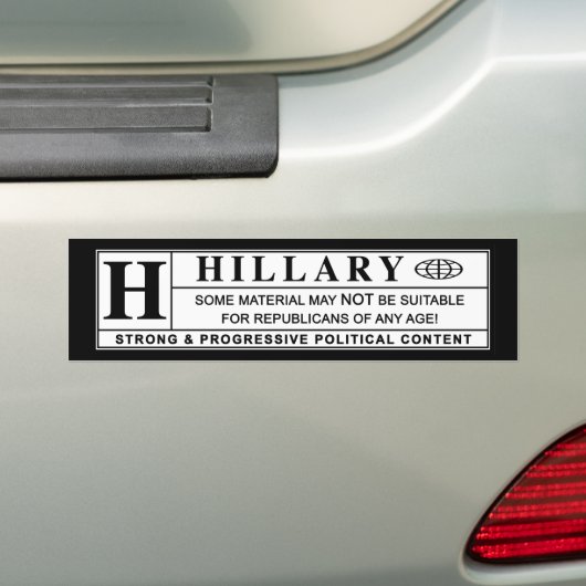 Hillary Clinton-Warnschild Autoaufkleber (Auf Auto)