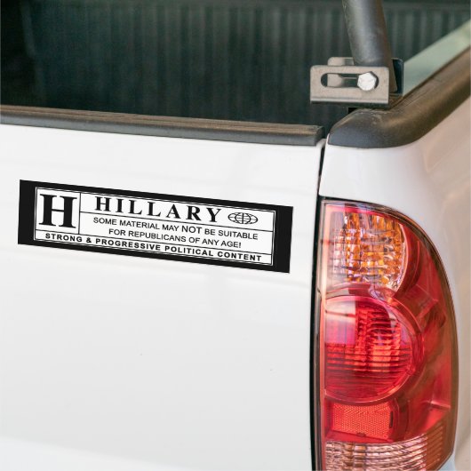 Hillary Clinton-Warnschild Autoaufkleber (Auf Lkw)