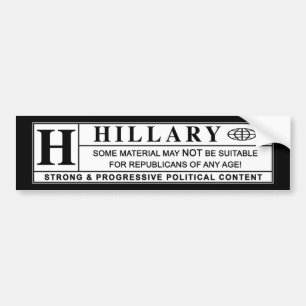 Hillary Clinton-Warnschild Autoaufkleber