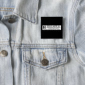 Hillary Clinton Warnschild Button (Beispiel)
