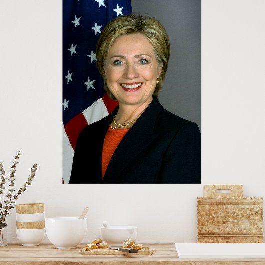 Hillary Clinton Wertposter Papier Poster (Küche)