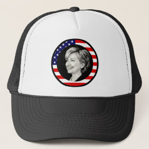 Hillary Clinton: wir Flagge: malerisch: Truckerkappe