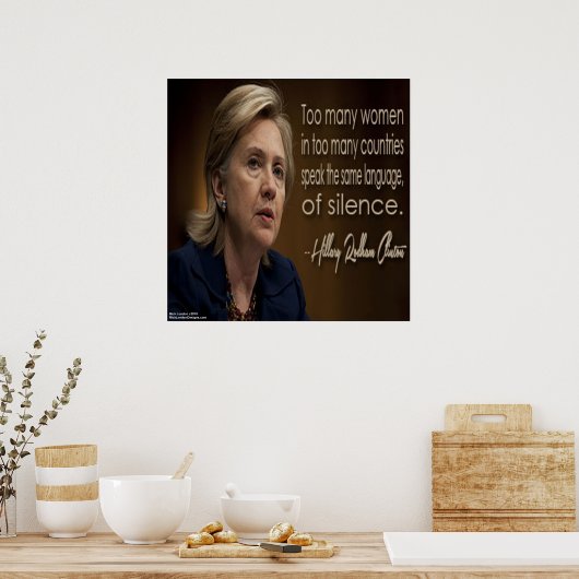 Hillary Clinton Women R Silent Poster (Küche)