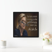 Hillary Clinton & Women R Silent Quote Wall Clock Quadratische Wanduhr (Zuhause)