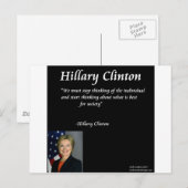 Hillary Clinton Zitat "Individuals" Postkarte (Vorne/Hinten)