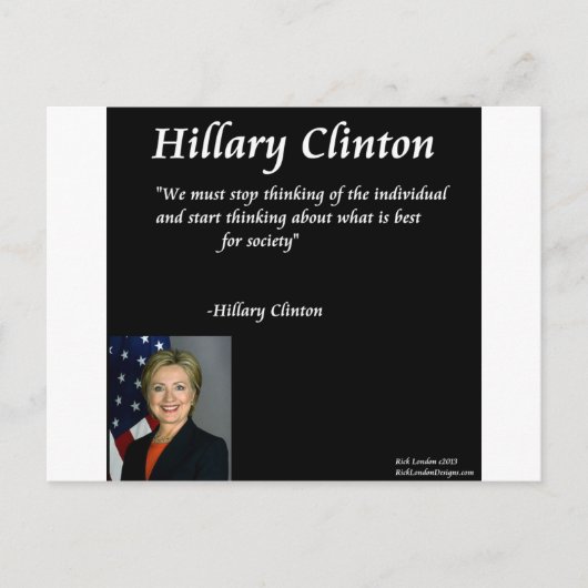 Hillary Clinton Zitat "Individuals" Postkarte (Vorderseite)