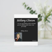 Hillary Clinton Zitat "Individuals" Postkarte (Stehend Vorderseite)