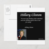 Hillary Clinton Zitat "Individuals" Postkarte (Vorne/Hinten)