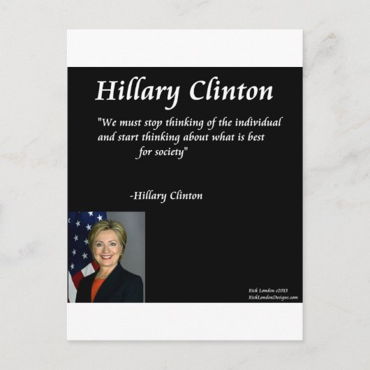 Hillary Clinton Zitat "Individuals" Postkarte (Vorderseite)