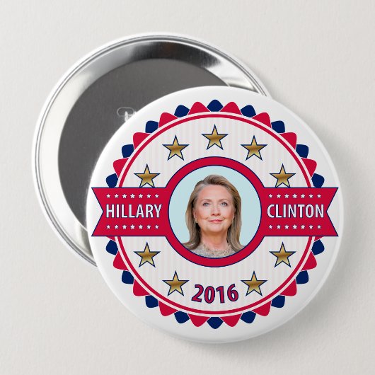 Hillary Clintonfestzug-Kampagnen-Knopf 2016 Button (Vorne & Hinten)