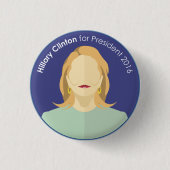 Hillary ClintonPräsidentschaftswahl-Knopf 2016 Button (Vorderseite)