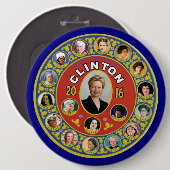 Hillary: Der erste weibliche Präsident Button (Vorne & Hinten)