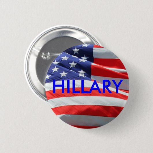 Hillary, der für Knopf Präsidenten-amerikanische Button (Vorne & Hinten)