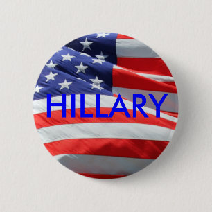 Hillary, der für Knopf Präsidenten-amerikanische Button