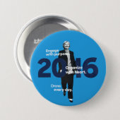 Hillary (Drohne jeder Tag) Button (Vorne & Hinten)