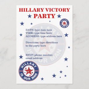 Hillary Einladung Hillary vics Party laden