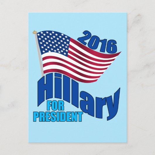 Hillary for President 2016 Postkarte (Vorderseite)